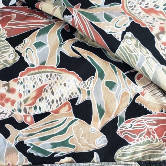 NWT/Cooke Street Honolulu Tropical Fish Reverse Print Hawaiian Shirt/Vintage - Picture 6 of 7